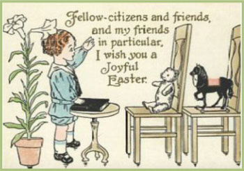 Easter vintage postcard