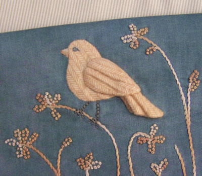 Dimensional Bird Applique 1 One Day In May, Creations by Melissa Grant