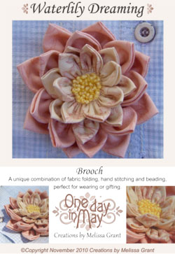 Waterlily Dreaming Brooch Pattern Cover