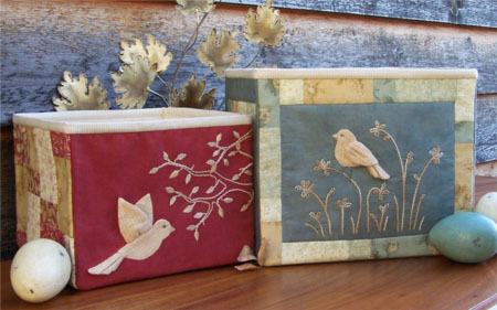 Birds Of The Meadow ~ Fabric Storage Boxes - One Day In May