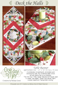 OD6 Deck the Halls Table Runner ~ pattern cover