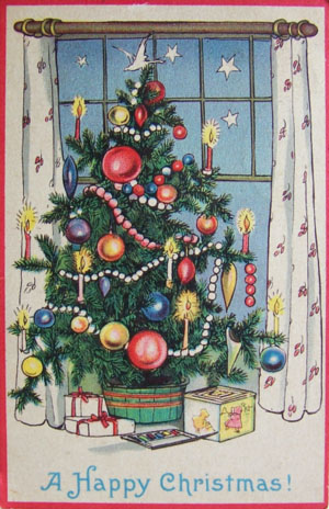 1924 vintage Christmas postcard