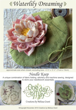 Waterlily Dreaming Needle Keep pattern front ~ One Day In May