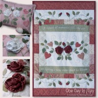 As Roses Bloom small quilt and cushion - One Day In May
