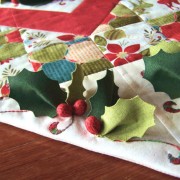 Deck the Halls Table Runner - end panel detail