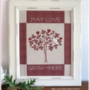 May Love Grow Here - redwork