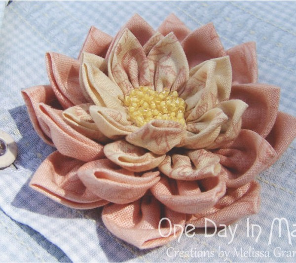 Waterlily Dreaming Brooch  ~ One Day In May
