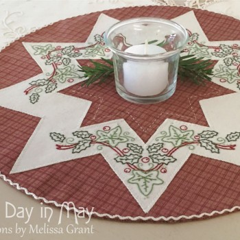 A Festive Star - Embroidered Doily