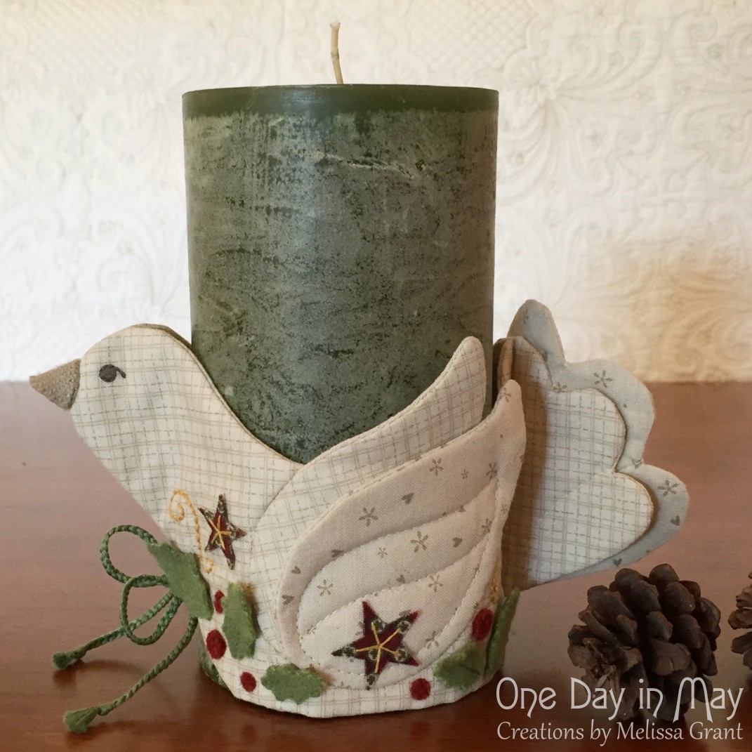 A Merry Dove - jar or candle wrap