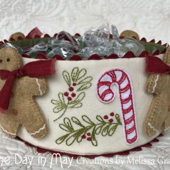 Sweet Treats - fabric candy cane and branch detail