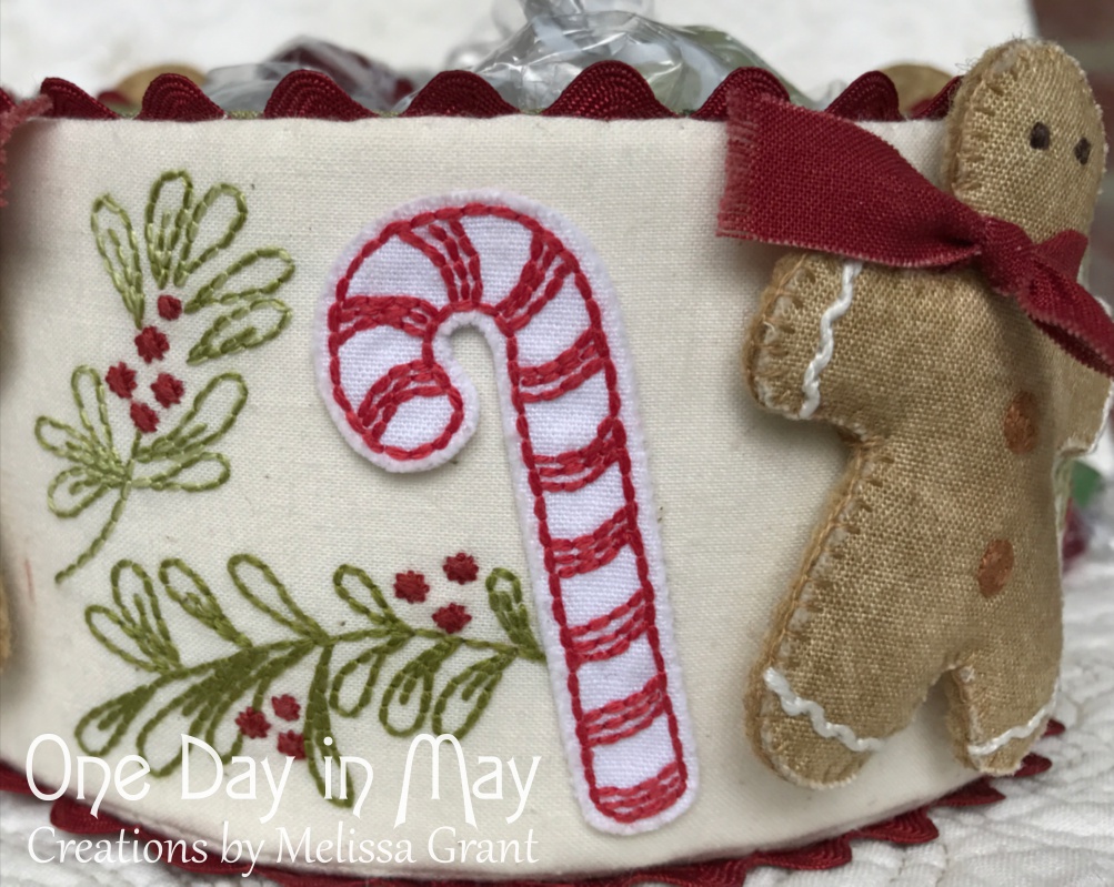 Sweet Treats - double-sided fabric candy cane
