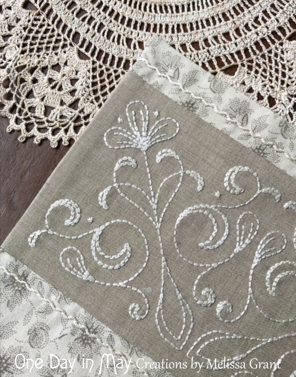 A Doily for Claire - embroidered detail